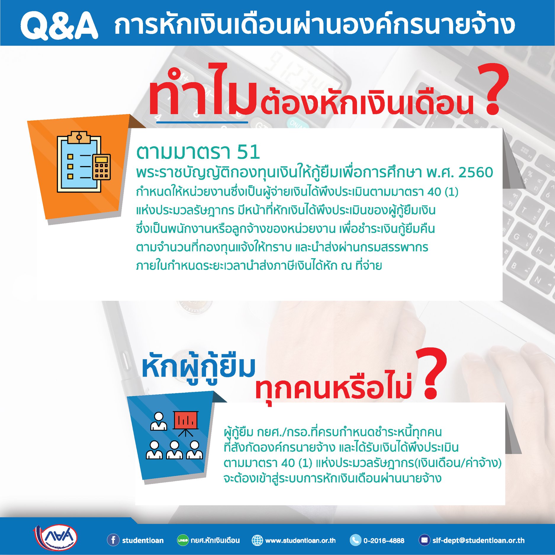 กยศ. แจงปม หักเงินเดือน เพื่อชำระหนี้จากผู้กู้ ผ่านองค์กรนายจ้าง