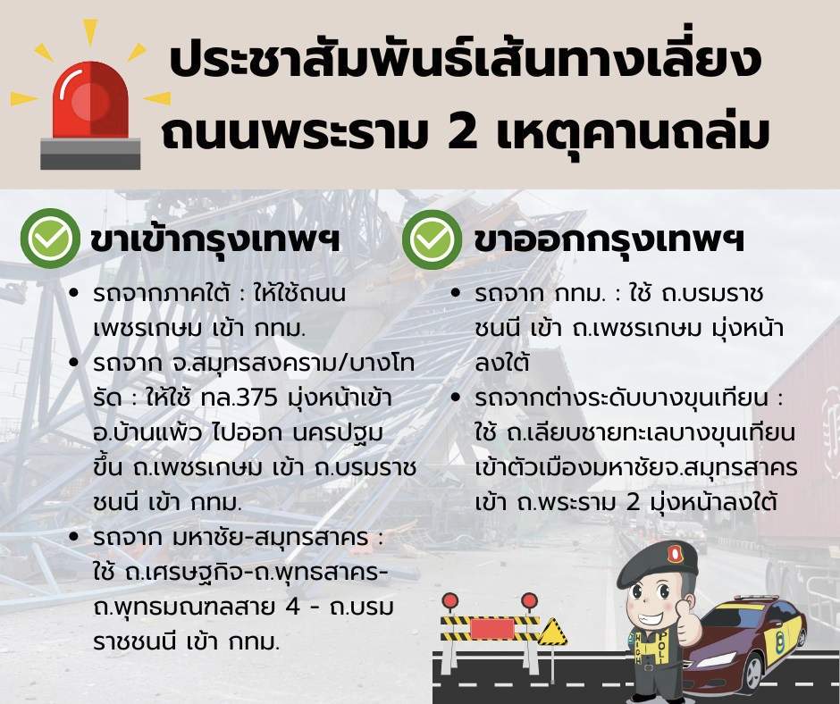 คานก่อสร้างถล่ม! สุริยะ “สั่งเยียวยาผู้เสียชีวิตรายละ 1 ล้าน” หยุดก่อสร้าง 14 วัน คานก่อสร้างถล่ม! สุริยะ “สั่งเยียวยาผู้เสียชีวิตรายละ 1 ล้าน” หยุดก่อสร้าง 14 วัน