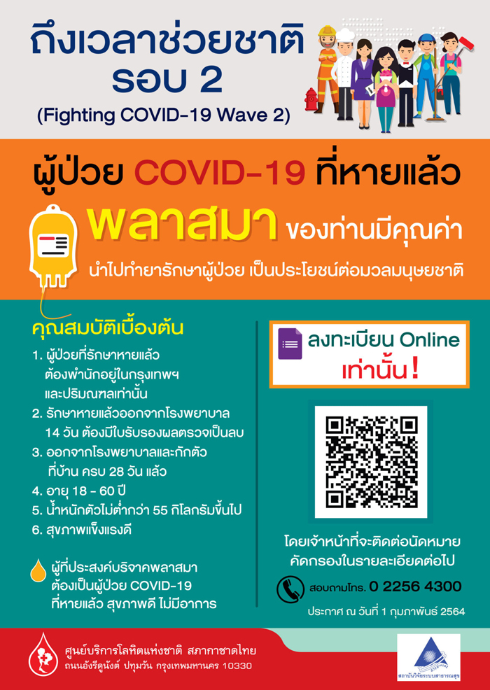 หมอยง ชวนผู้ป่วยโควิดที่หายแล้วบริจาค พลาสมา ช่วยชาติรอบ 2