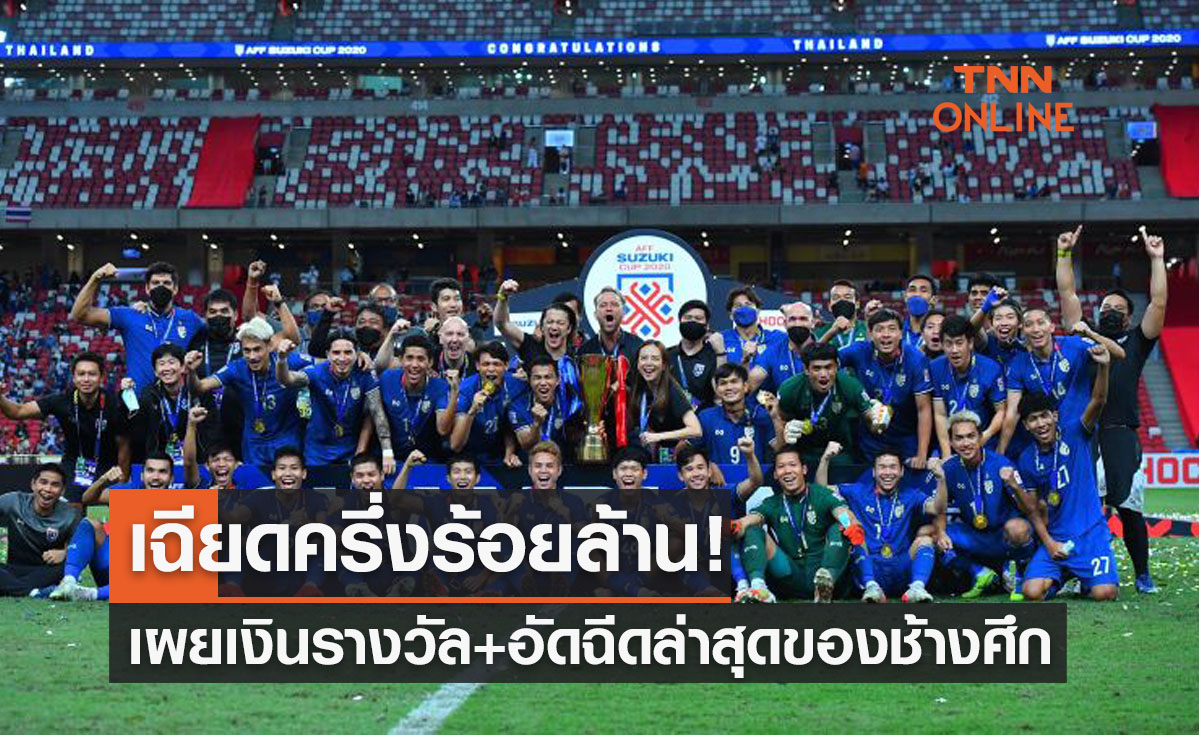 เปิดเงินรางวัล+อัดฉีด 'ทีมชาติไทย' จากแชมป์ซูซูกิคัพล่าสุด (7ม.ค.65)