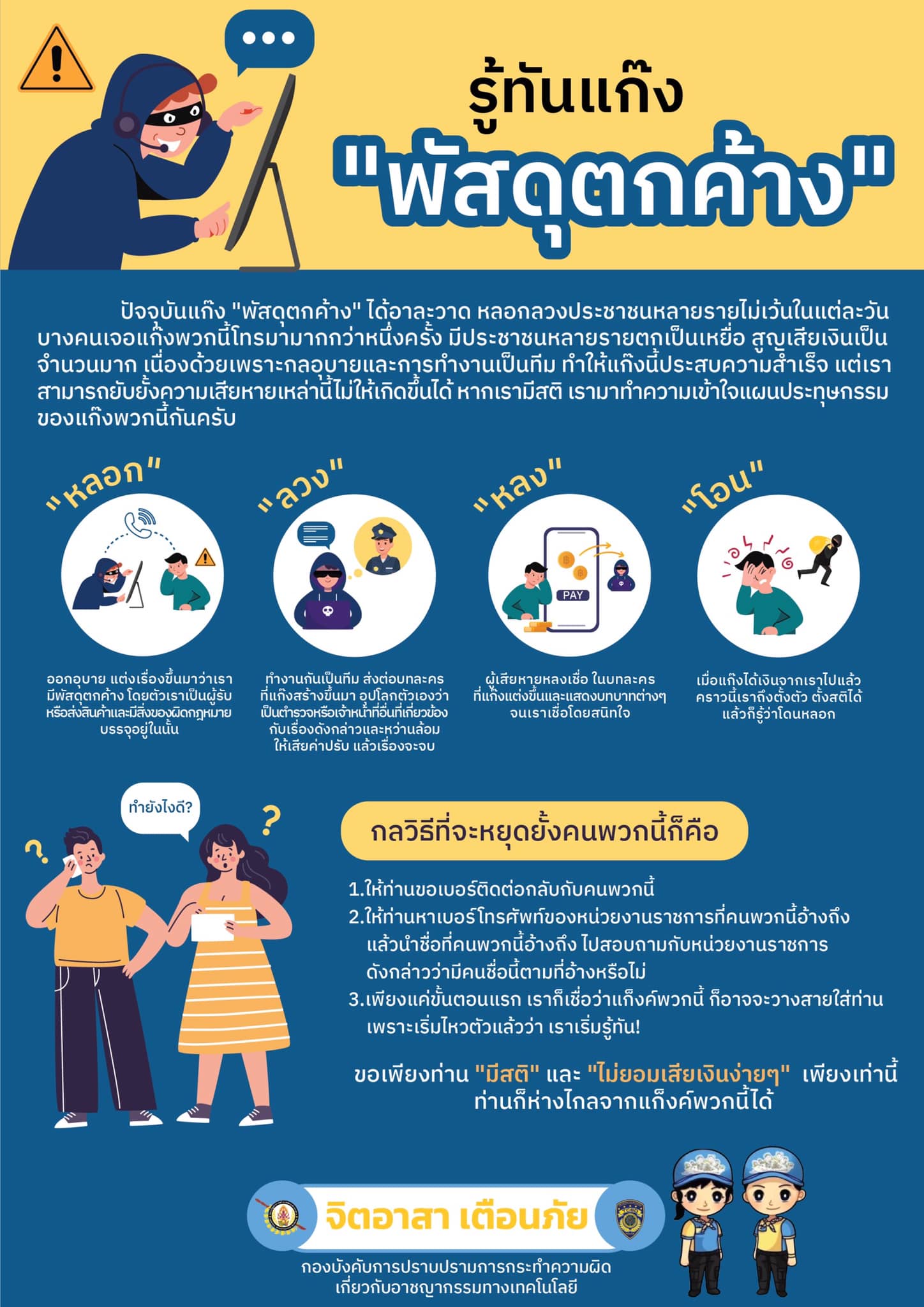 3 วิธีแก้เกมแก๊งคอลเซ็นเตอร์โทรหลอกมีพัสดุตกค้าง ย้ำ!ต้องมีสติ