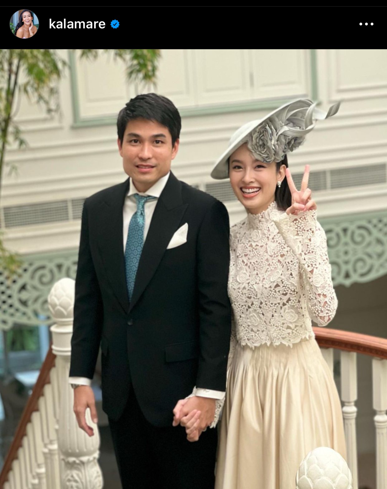 ปอย ตรีชฎา จูงมือ โอ๊ค บรรลุ เข้าวิวาห์แล้วเช้านี้  