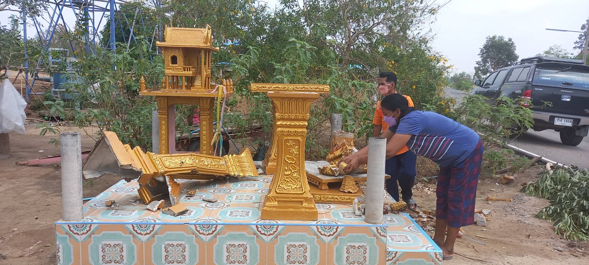 พายุฤดูร้อนพัดถล่ม อำเภอสามง่าม บ้านเรือนเสียหาย 10 หมู่บ้าน 114 หลัง