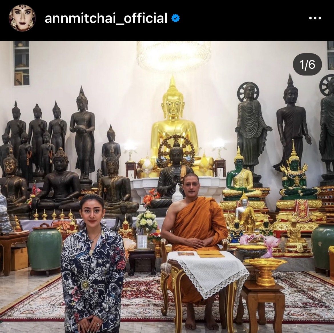 แอน มิตรชัย เผยภาพมีโอกาสถวายเพล พระกากัน มาลิค 