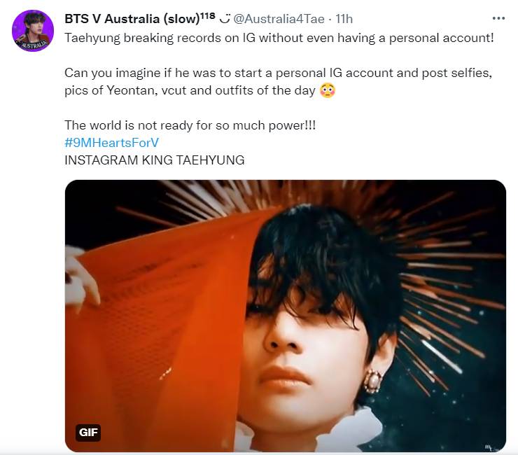 V BTS มียอดไลค์ถึงหลัก 9 ล้านต่อรูป ทั้งๆที่ไม่มี IG ส่วนตัว!