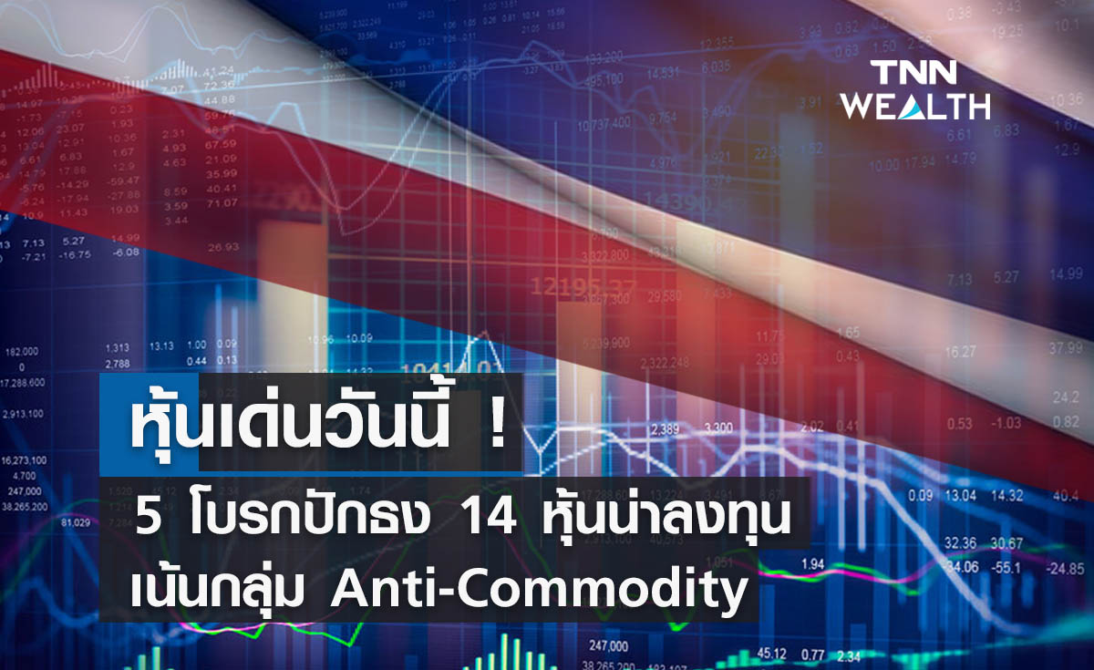 หุ้นเด่นวันนี้ ! 5 โบรกปักธง  14 หุ้นน่าลงทุน  เน้น  Anti-commodity  TNN Wealth