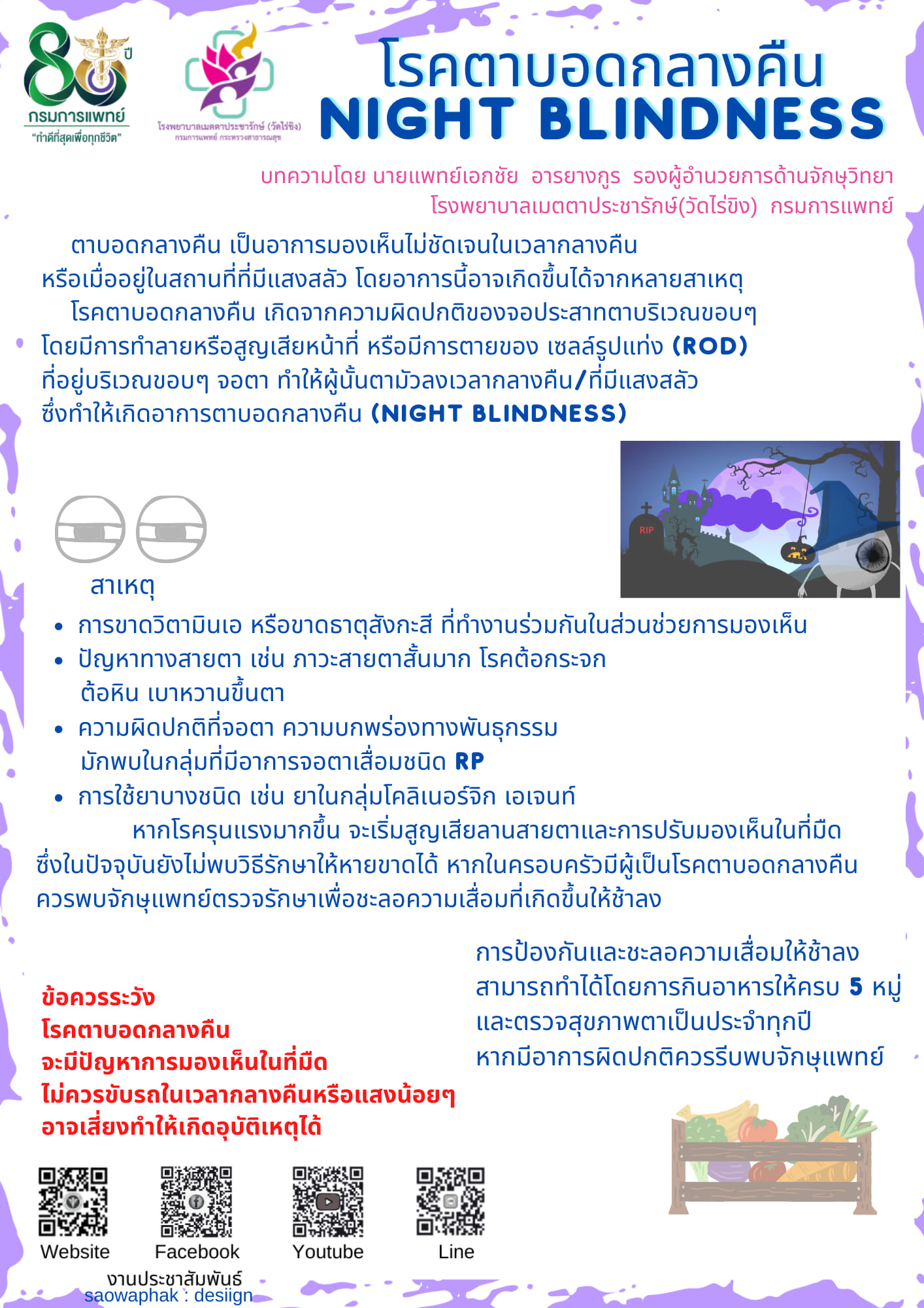 ‘โรคตาบอดกลางคืน’ เปิดอาการแรกเริ่ม-ต้องกินสิ่งนี้? ชะลอการป่วย ‘โรคตาบอดกลางคืน’ เปิดอาการแรกเริ่ม-ต้องกินสิ่งนี้? ชะลอการป่วย