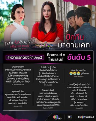 “หวานรักต้องห้าม” แซ่บสมการรอคอย แรงติดเทรนด์ X อันดับ 1 “หวานรักต้องห้าม” แซ่บสมการรอคอย แรงติดเทรนด์ X อันดับ 1