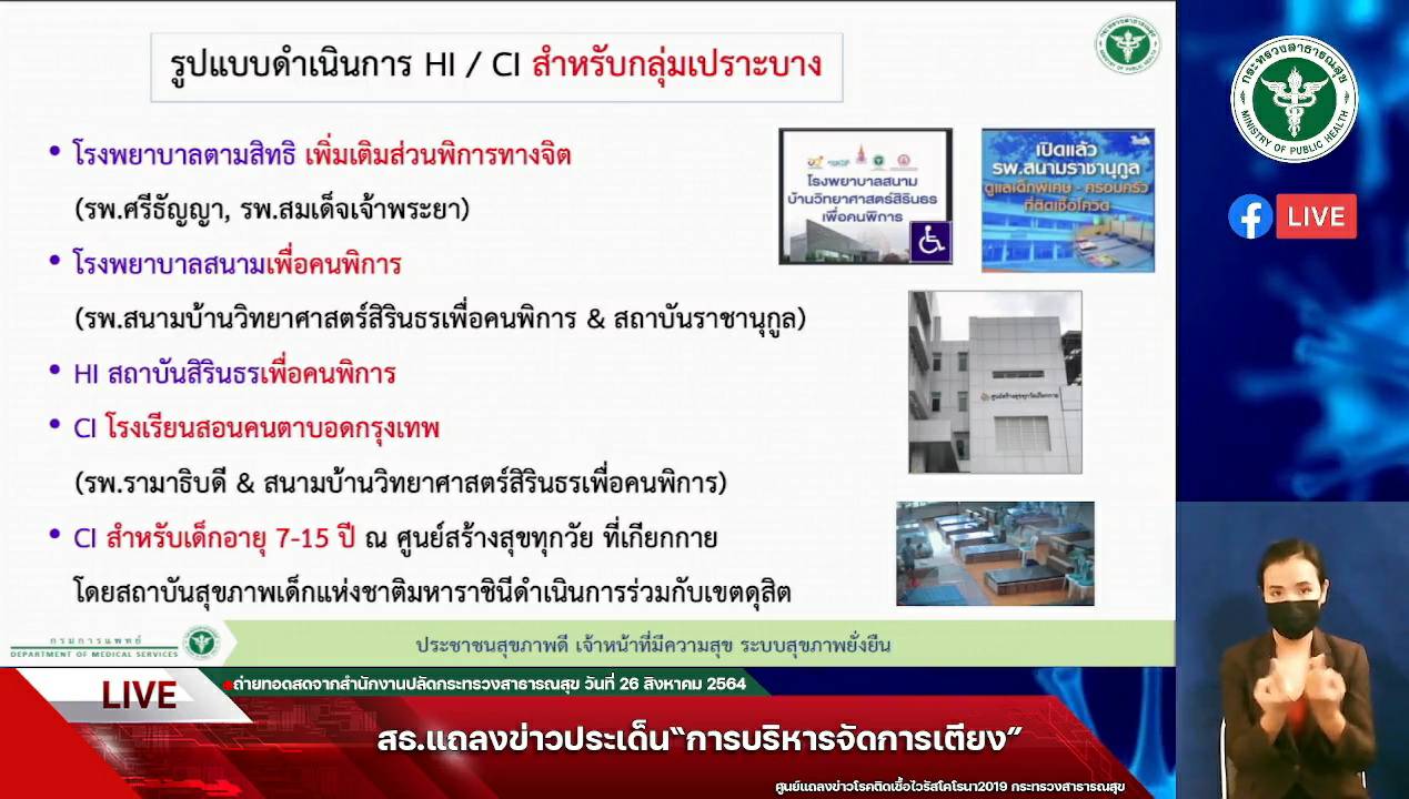 กรมการแพทย์ กางข้อมูลเตียงรักษาผู้ป่วยโควิดเริ่มดีขึ้น แต่เตียงไอซียูกลุ่มสีแดงยังคงตึง