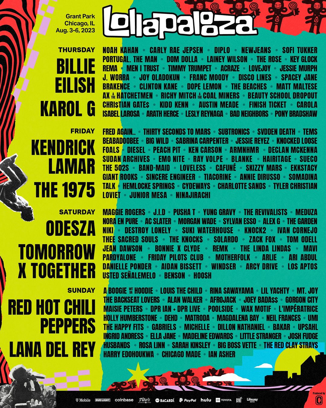 ตัวแม่สุดมุ้งมิ้ง!! NewJeans กระทบไหล่ Billie Eilish ที่เทศกาลดนตรี Lollapalooza