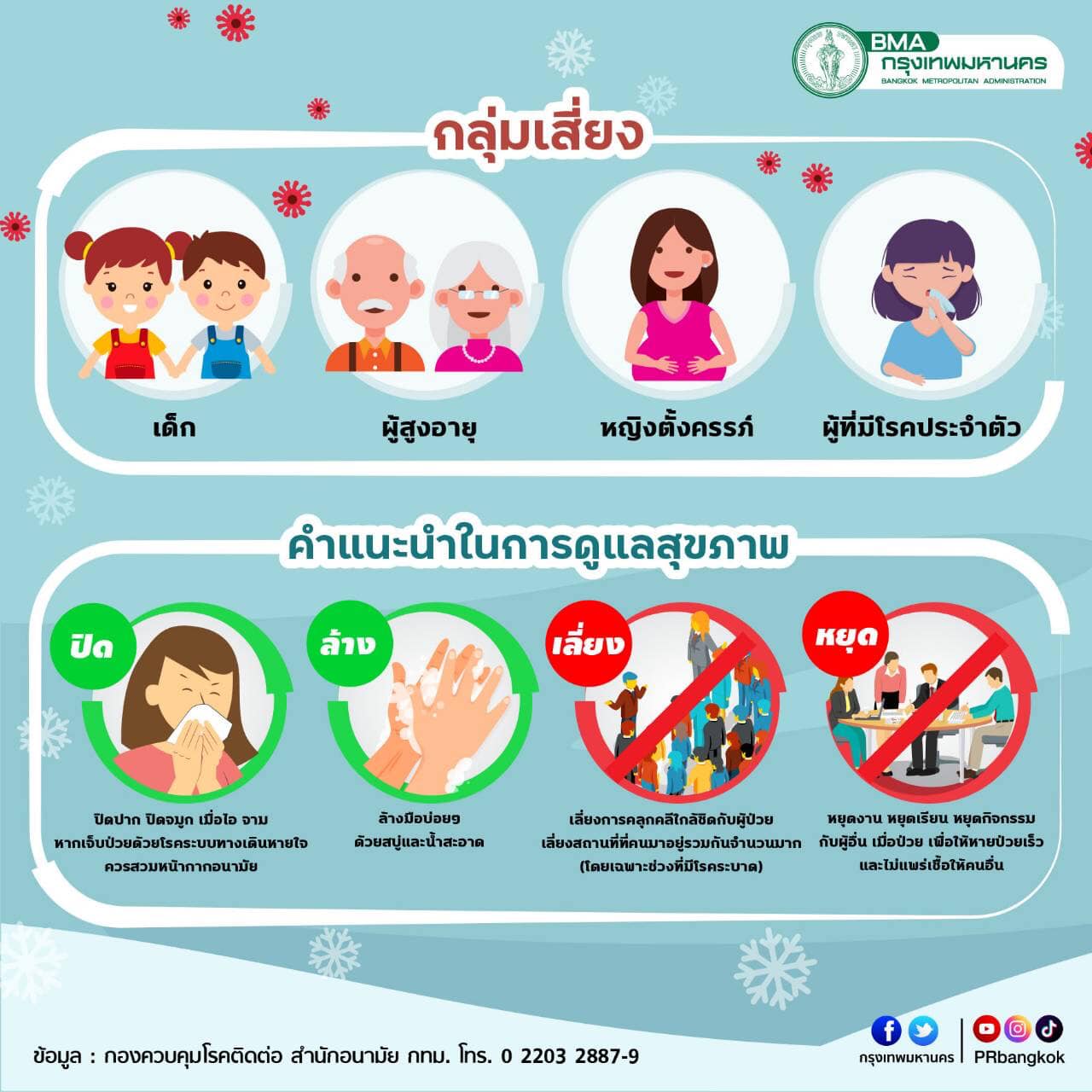 6 โรคติดต่อสำคัญ ที่มากับฤดูหนาว 6 โรคติดต่อสำคัญ ที่มากับฤดูหนาว