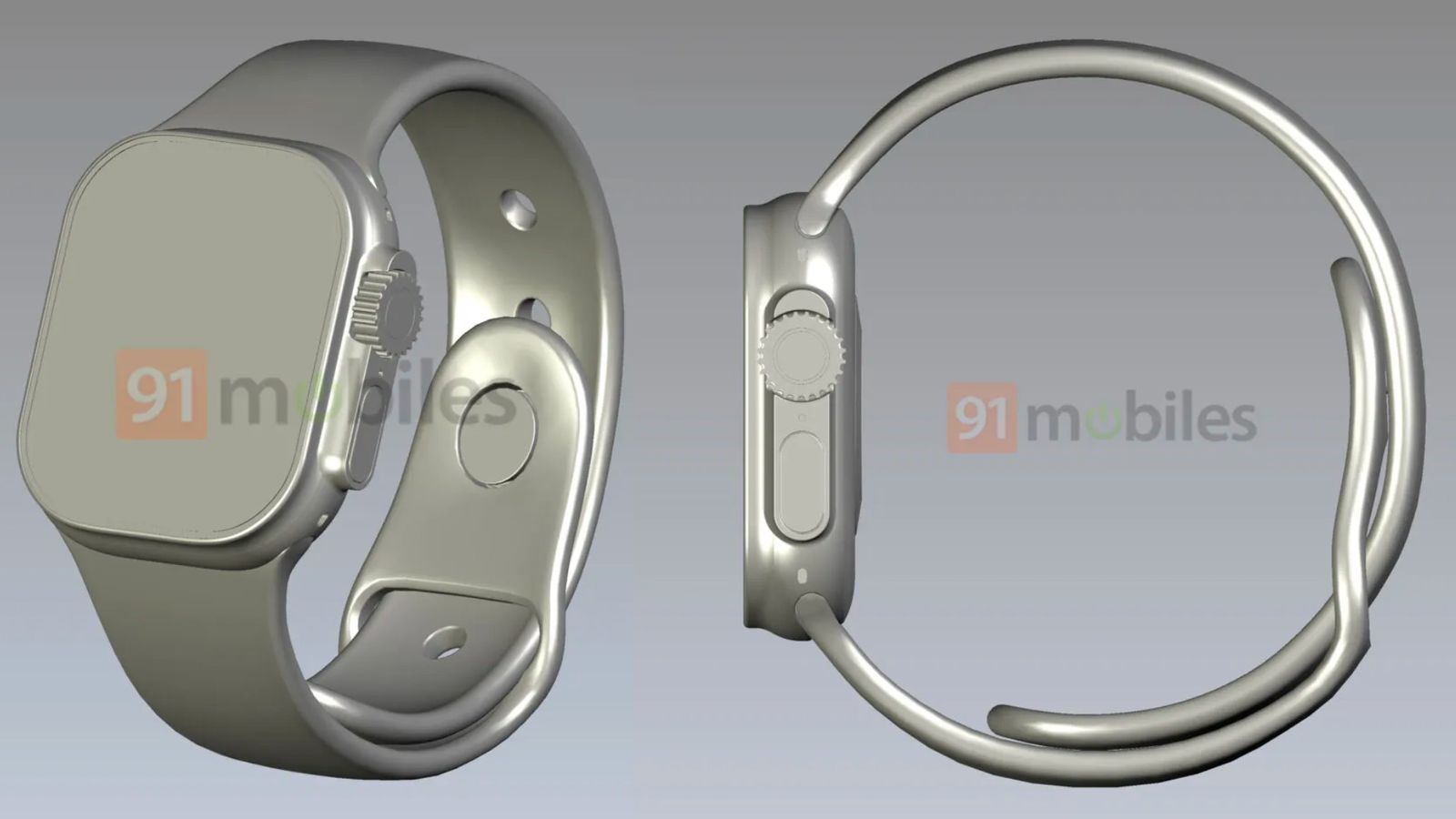 หลุดภาพนาฬิกา Apple Watch Pro จากโปรแกรมดีไซน์ CAD มีปุ่มใหญ่ขึ้น  