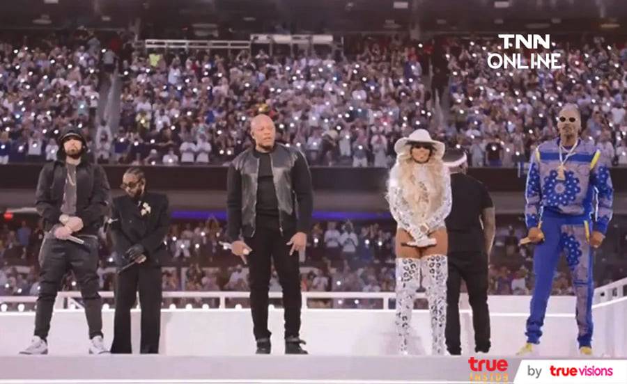 “Dr. Dre” นำทีมศิลปินดังโชว์พักครึ่งเกม “Super Bowl” ครั้งที่ 56 อย่างยิ่งใหญ่