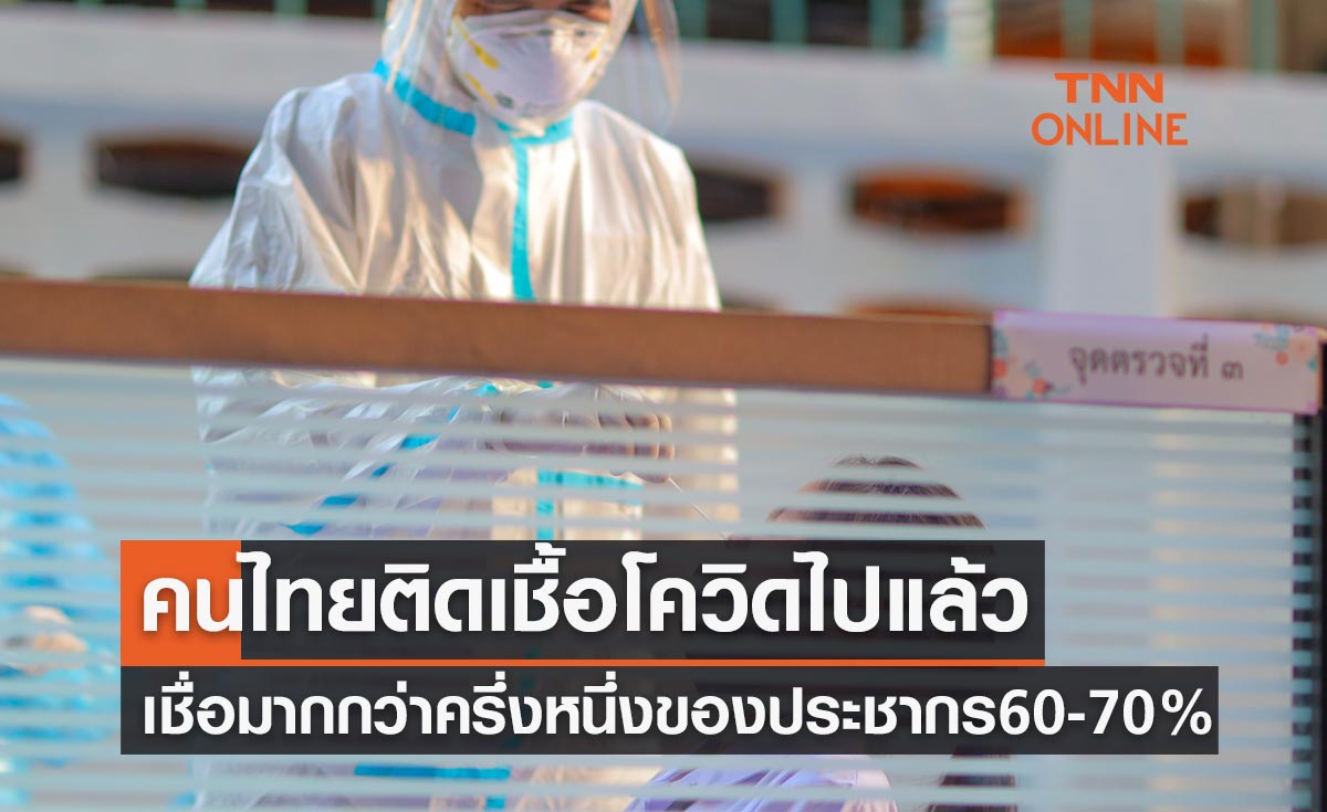 คนไทยติดเชื้อโควิด-19 ไปแล้ว เชื่อมากกว่าครึ่งหนึ่งของประชากร 60-70 %