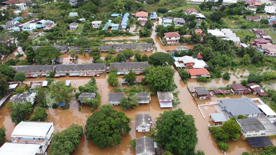 เปิดภาพน้ำท่วมโคราชบางจุดสูงกว่า 1 เมตร อำเภอชุมพวงหนักสุดในรอบ 12 ปี