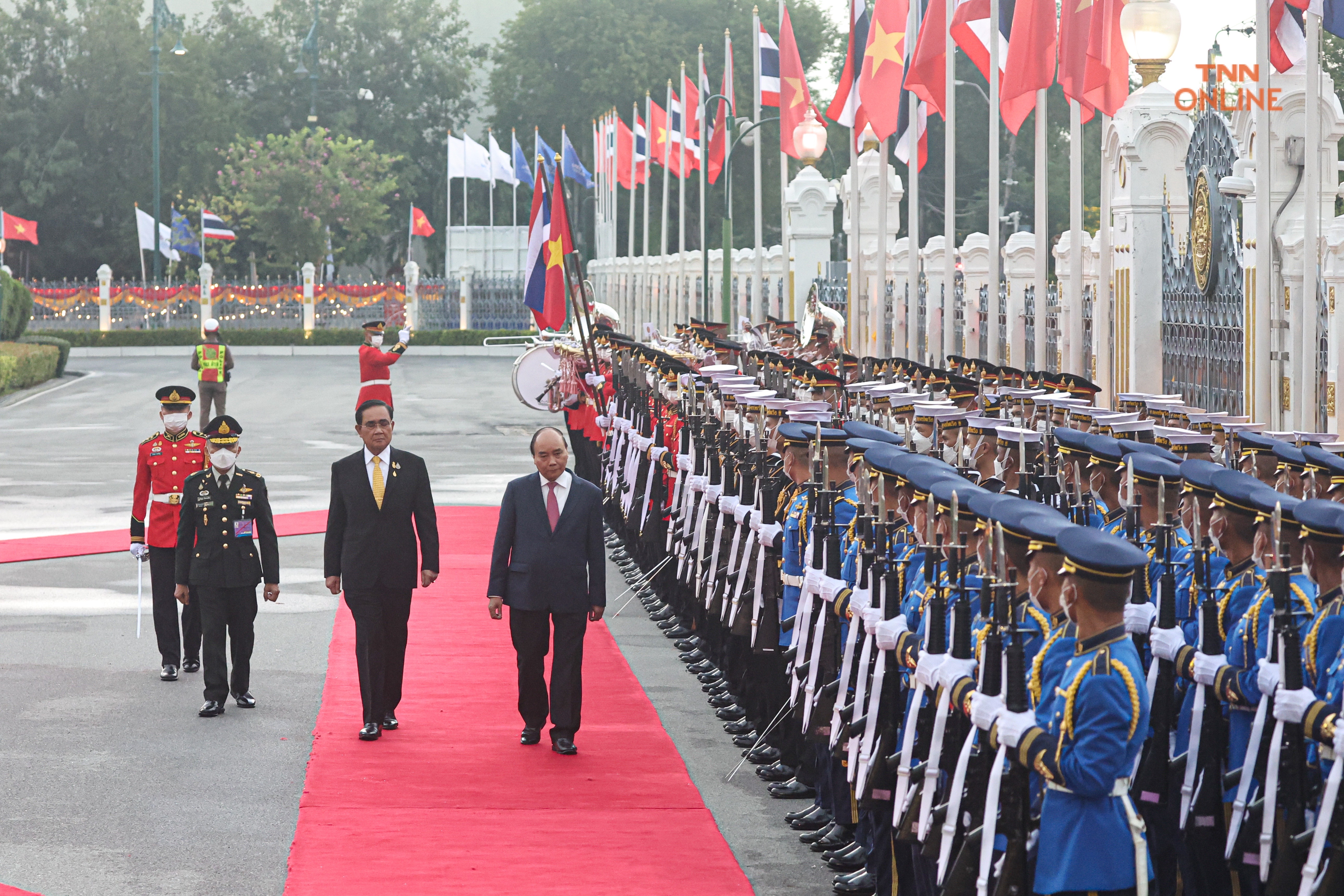 พิธีตรวจแถวกองทหารเกียรติยศ นายกฯต้อนรับประธานาธิบดีเวียดนามในโอกาสเข้าร่วมการประชุม APEC 2022 พิธีตรวจแถวกองทหารเกียรติยศ นายกฯต้อนรับประธานาธิบดีเวียดนามในโอกาสเข้าร่วมการประชุม APEC 2022