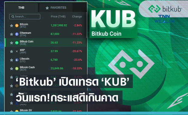 ฺBitkub เปิดซื้อขาย  Bitkub Coin วันนี้เป็นวันแรก 