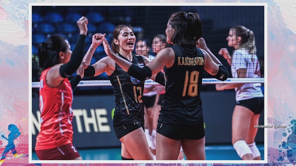 “รัศมีแข” เชียร์ติดขอบสนามวอลเลย์บอลหญิงไทยใน VNL   (มีคลิป)
