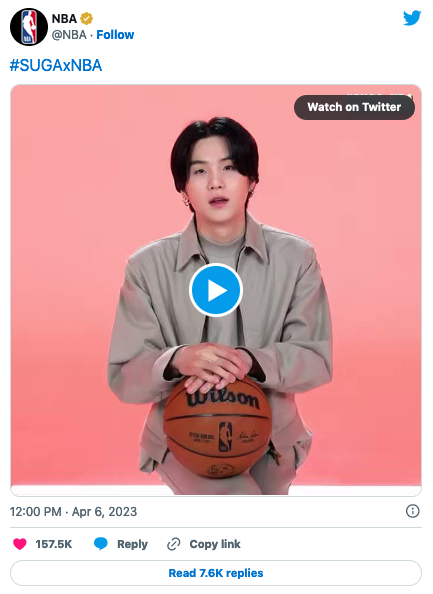 ฮอตขึ้นหม้อ!! ‘ชูก้า BTS’ ขึ้นแท่น NBA Global Ambassador แถมตั๋วโชว์ไทย 3 รอบขายเกลี้ยง