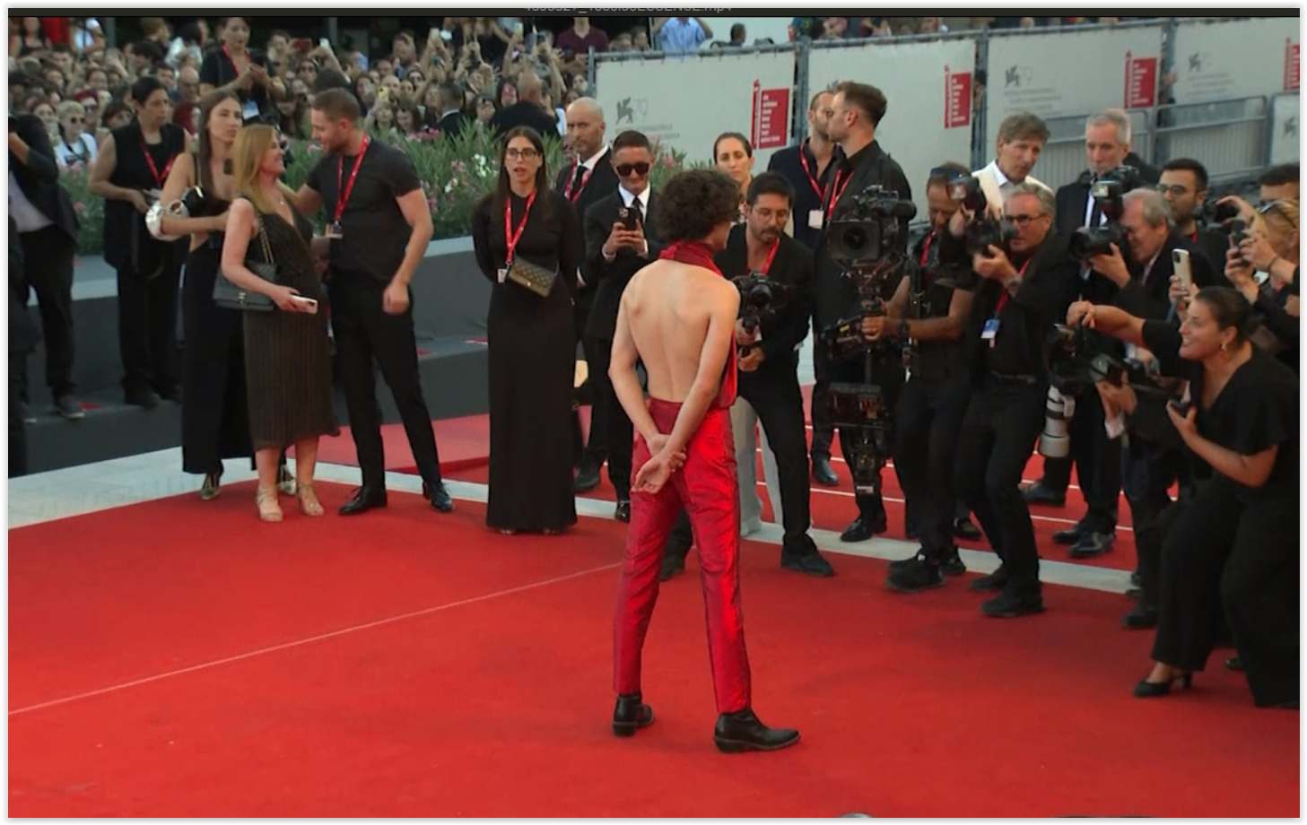 “Timothée Chalamet”  Hot สุด ! เปลือยหลัง เดินพรมแดงเวนิส    