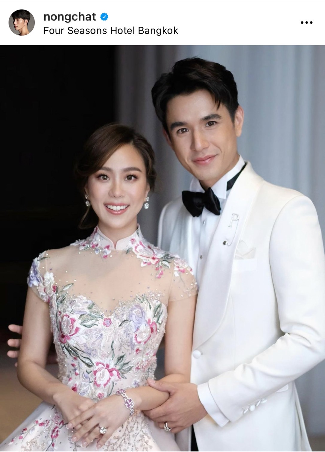 นิว-เมษา ควงคู่วิวาห์ชื่นมื่น ด้านน้องฉัตร ปลื้ม ร่วมอวยพร นิว-เมษา ควงคู่วิวาห์ชื่นมื่น ด้านน้องฉัตร ปลื้ม ร่วมอวยพร