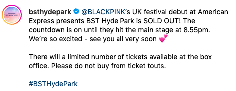 ฮอตไฟลุกกว่าเดิม!! ‘ลิซ่า BLACKPINK’ กับโชว์โซโล่ที่เทศกาลดนตรี BST Hyde Park