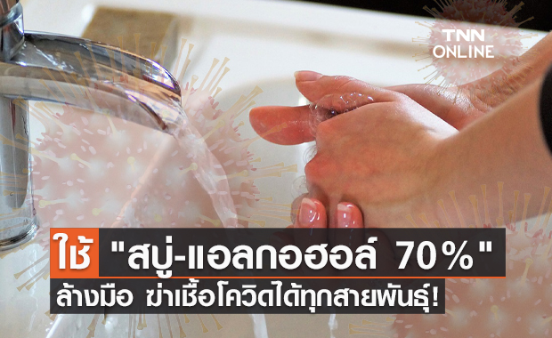 สธ.ย้ำ! ใช้ “สบู่-แอลกอฮอล์ 70%” ล้างมือทำให้เชื้อโควิดตาย 
