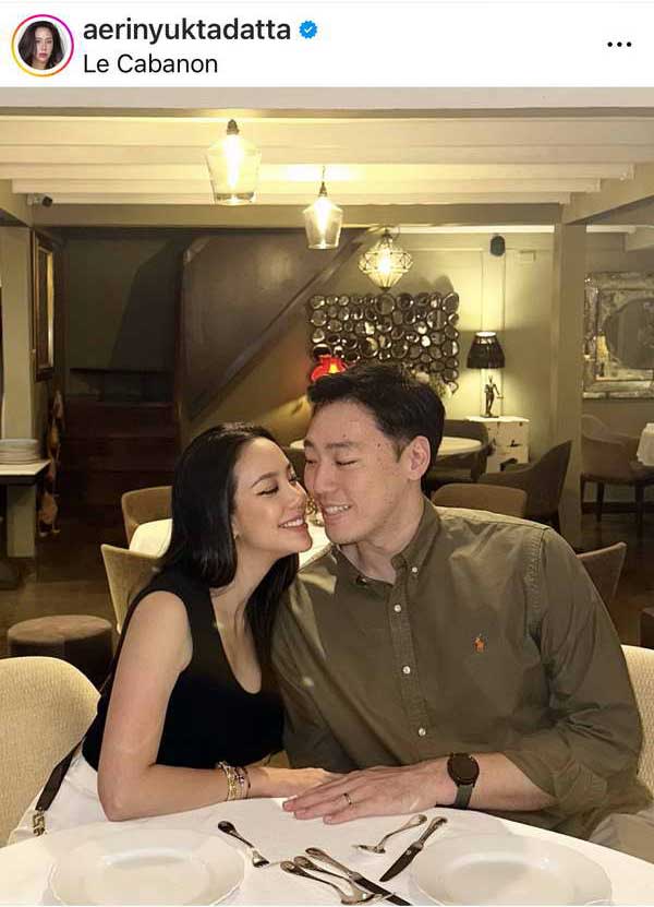 แอริน ยุกตะทัต ควงสามีดินเนอร์สวีท ฉลองครบรอบแต่งงาน2ปี สัญญาจะรักตลอดไป