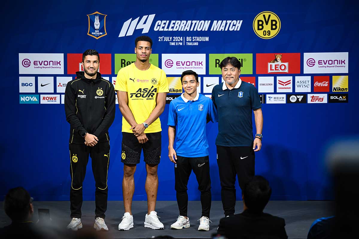 'บีจี ปทุม' พร้อมชน ดอร์ทมุนด์ ด้าน 'ชนาธิป' ชี้เป็นเกมวัดศักยภาพแข้งไทย 'บีจี ปทุม' พร้อมชน ดอร์ทมุนด์ ด้าน 'ชนาธิป' ชี้เป็นเกมวัดศักยภาพแข้งไทย