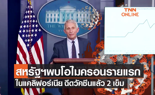 สหรัฐฯ พบผู้ติดเชื้อไวรัสโควิด "โอไมครอน" รายแรกในแคลิฟอร์เนีย