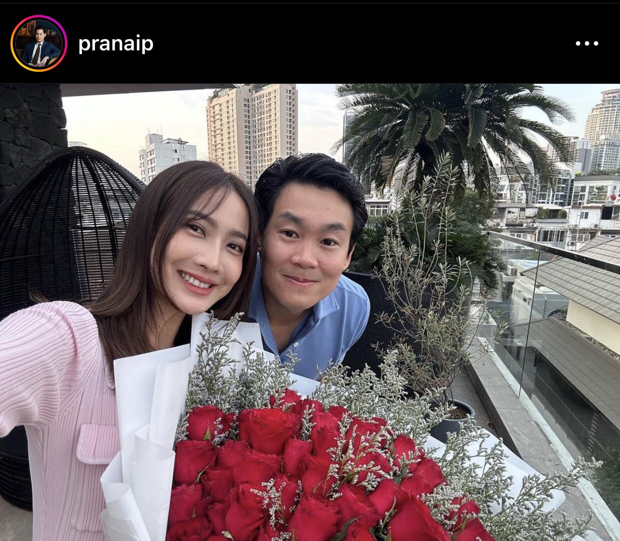 แต้ว ณฐพร ร่วมเฟรมหวาน ในงานวันเกิดคุณพ่อ ไฮโซณัย