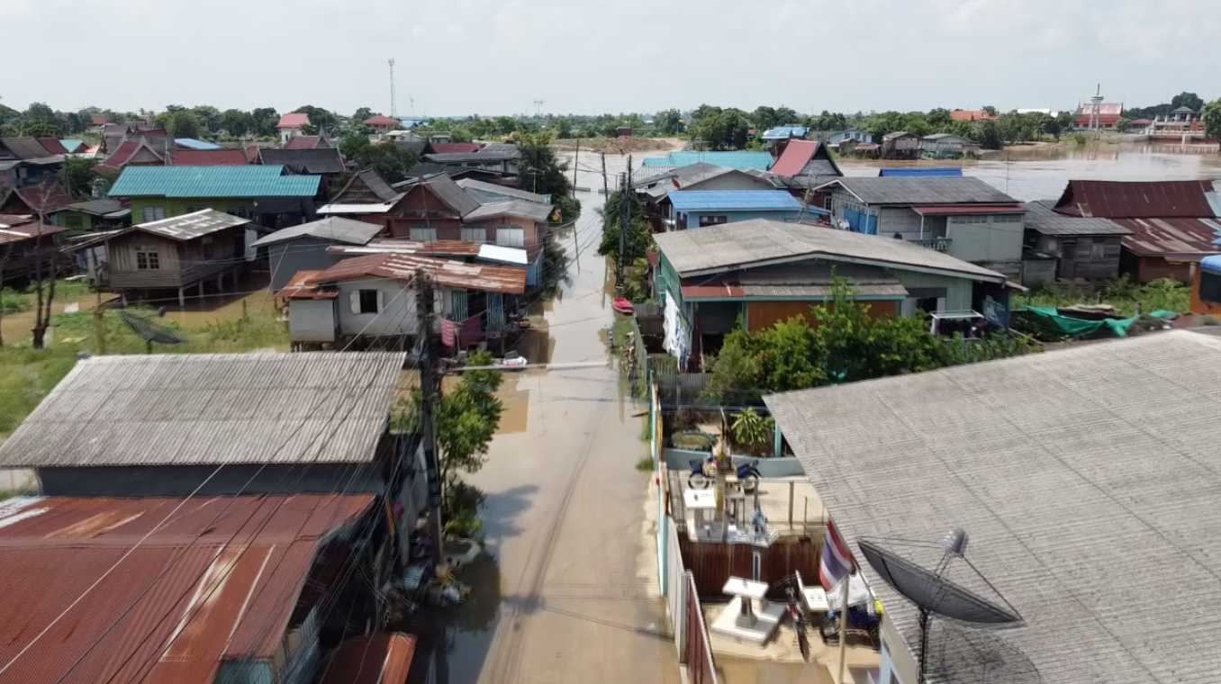 อยุธยาท่วมแล้ว! บางบาลรับน้ำเจ้าพระยาเดือดร้อน 1.2 หมื่นครัวเรือน