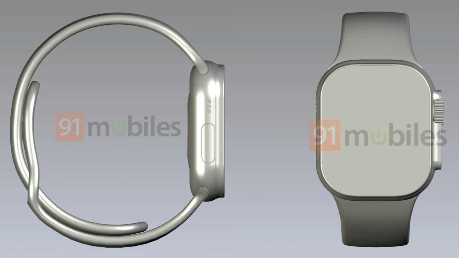 หลุดภาพนาฬิกา Apple Watch Pro จากโปรแกรมดีไซน์ CAD มีปุ่มใหญ่ขึ้น  