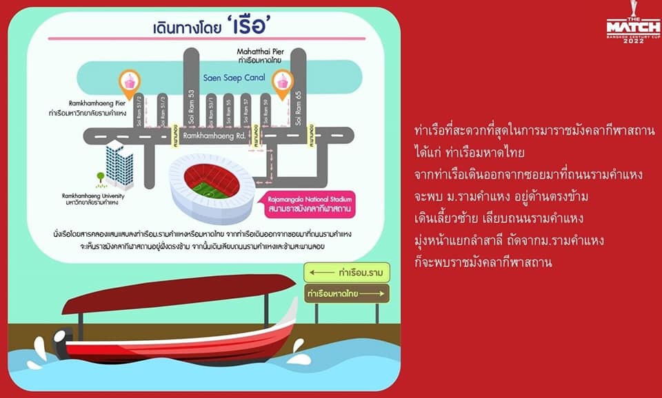 แมนยู พบ ลิเวอร์พูล อัปเดตเส้นทางรถติดไปสนามราชมังฯ ควรเลี่ยงจราจรเส้นไหน