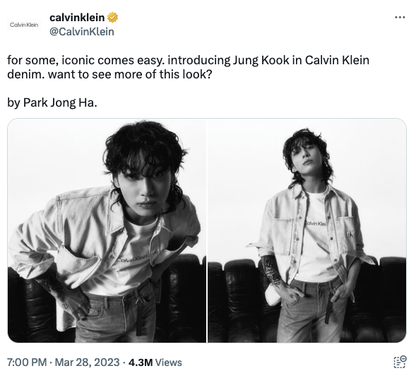 หุ้นพุ่งขานรับ!! 'จองกุก BTS' ขึ้นแท่น Global Ambassador ของ Calvin Klein หุ้นพุ่งขานรับ!! 'จองกุก BTS' ขึ้นแท่น Global Ambassador ของ Calvin Klein