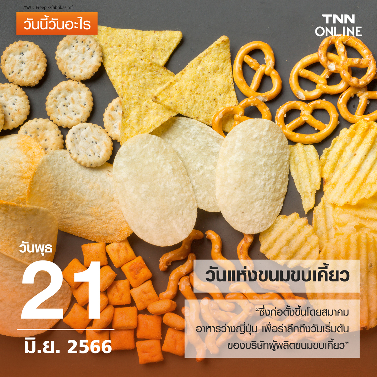 วันนี้วันอะไร วันแห่งขนมขบเคี้ยว ตรงกับวันที่ 21 มิถุนายน วันนี้วันอะไร วันแห่งขนมขบเคี้ยว ตรงกับวันที่ 21 มิถุนายน