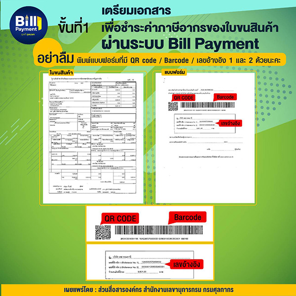กรมศุลกากร แนะจ่ายภาษีด้วยระบบ Bill Payment ลดเสี่ยงโควิด-19