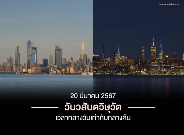 20 มีนาคม 2024 วันวสันตวิษุวัต ! เวลากลางวันยาวนานเท่ากลางคืน