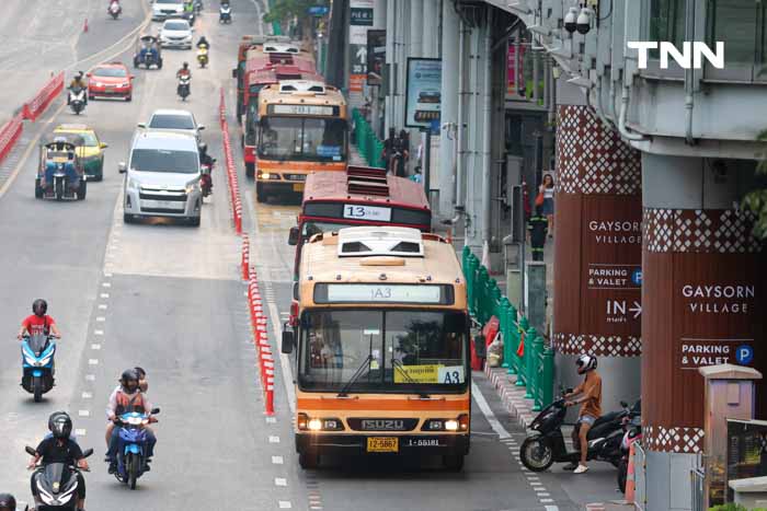 Bus Lane ราชประสงค์ แก้ปัญหารถจอดแช่หน้าป้ายรถเมล์ Bus Lane ราชประสงค์ แก้ปัญหารถจอดแช่หน้าป้ายรถเมล์