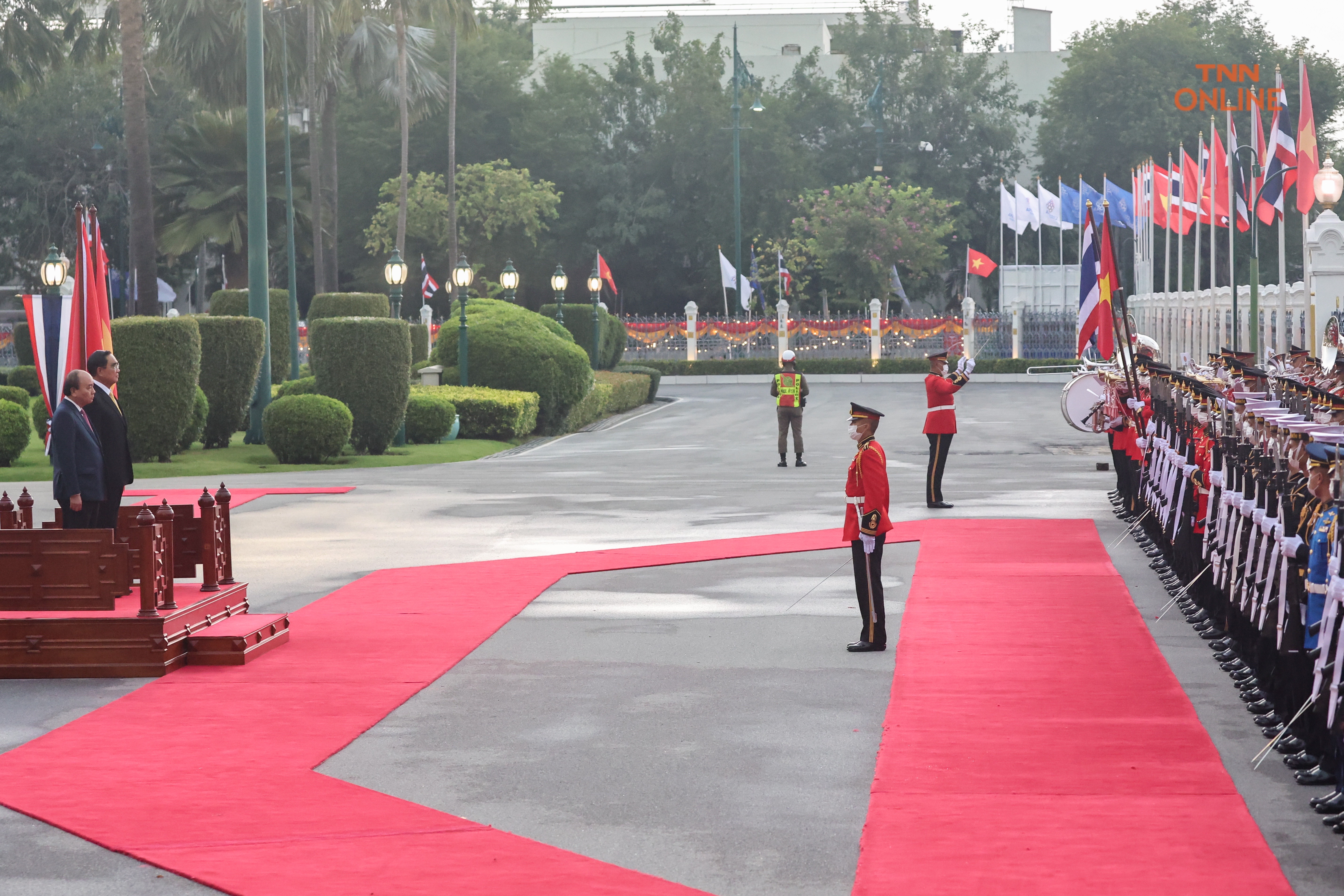 พิธีตรวจแถวกองทหารเกียรติยศ นายกฯต้อนรับประธานาธิบดีเวียดนามในโอกาสเข้าร่วมการประชุม APEC 2022