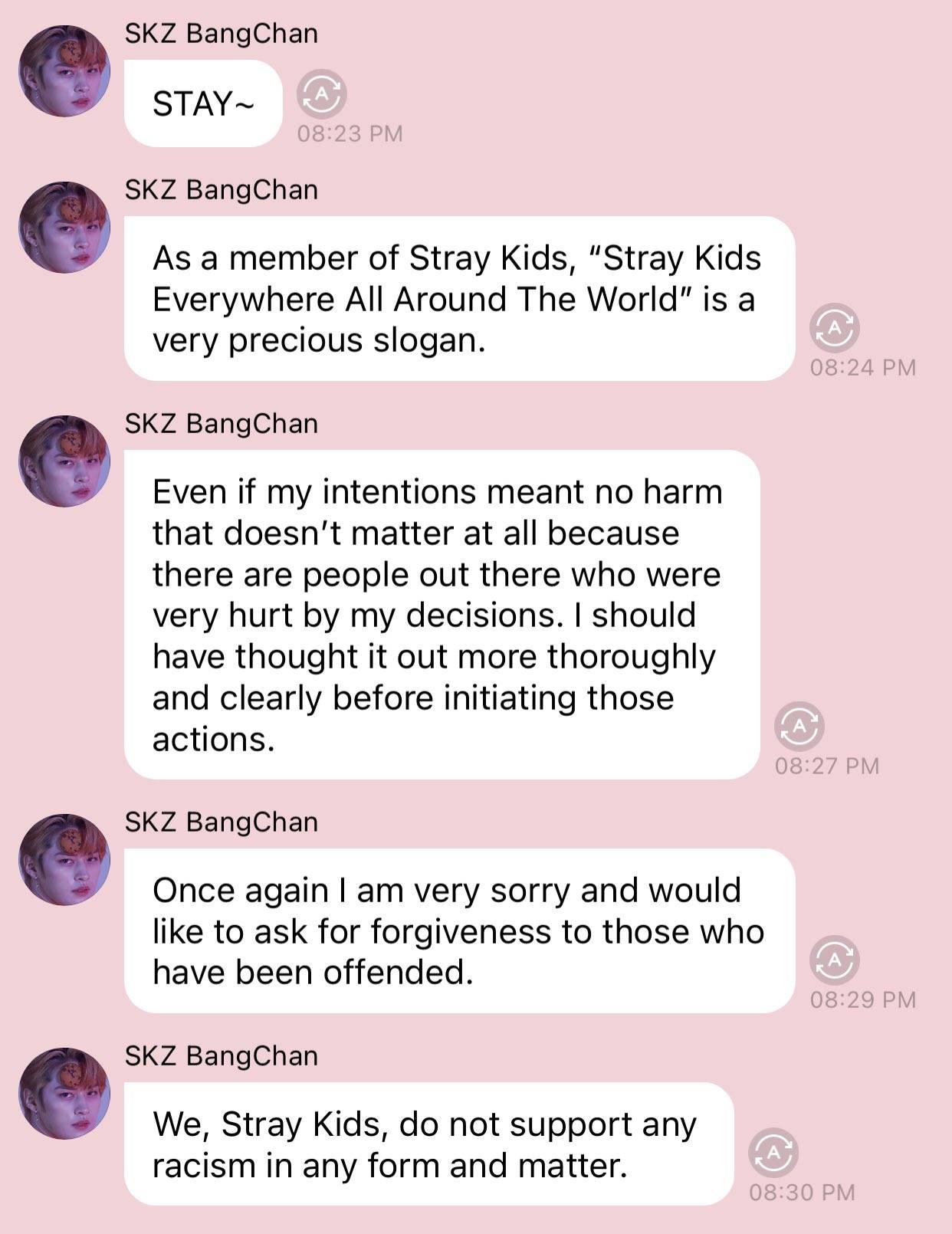 ทวิตเตอร์ลุกเป็นไฟหลังคลิป บังชาน Stray Kids เต้นล้อเลียนคนดำหลุดว่อนเน็ต ล่าสุดเจ้าตัวออกมาขอโทษแล้ว ทวิตเตอร์ลุกเป็นไฟหลังคลิป บังชาน Stray Kids เต้นล้อเลียนคนดำหลุดว่อนเน็ต ล่าสุดเจ้าตัวออกมาขอโทษแล้ว
